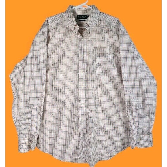 Lauren by Ralph Lauren LRL Men's Shirt 17.5 Oxford Non Iron Button Down Multicol - Picture 3 of 8